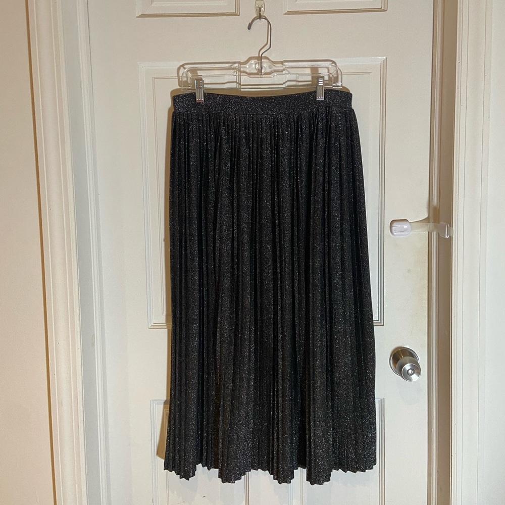 Black Sparkle Midi-skirt